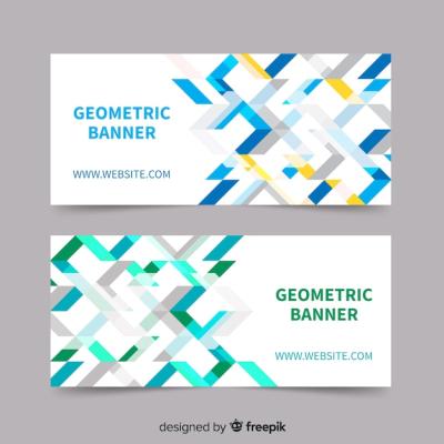 Modern Banners Featuring Abstract Shapes – Free to Download