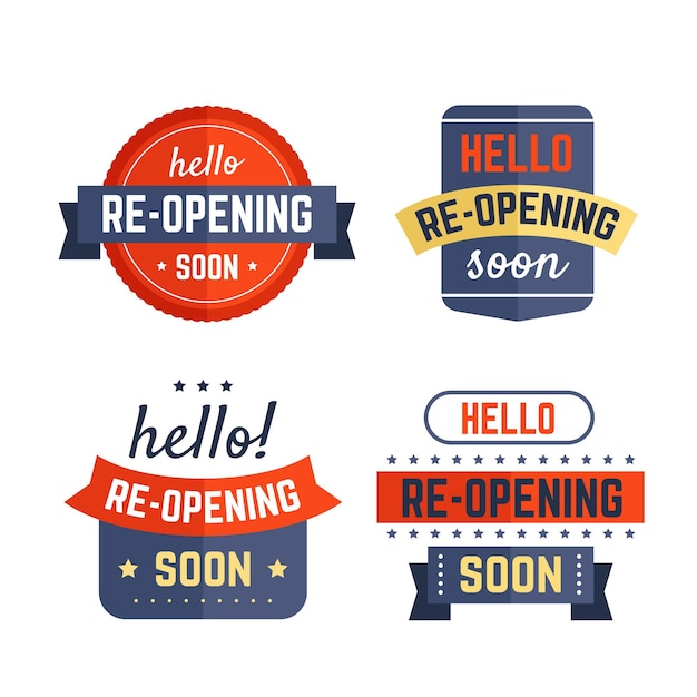 Re-opening Soon Badges – Free Download