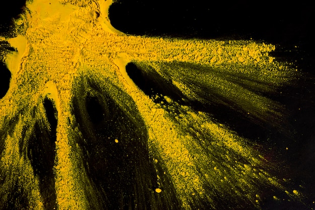 Yellow Powder Color Explosion on Black Background – Free Stock Photo for Download