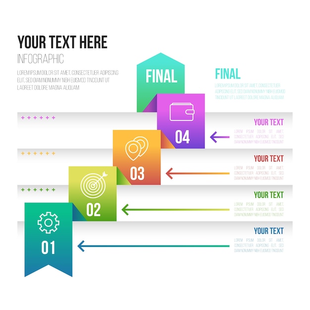 Gradient Steps Infographic Template – Free to Download