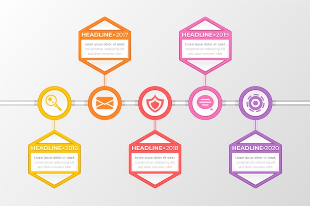 Professional Flat Timeline Infographic – Free Download