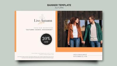 Autumn Concept Banner Template – Free Download Stock Photo