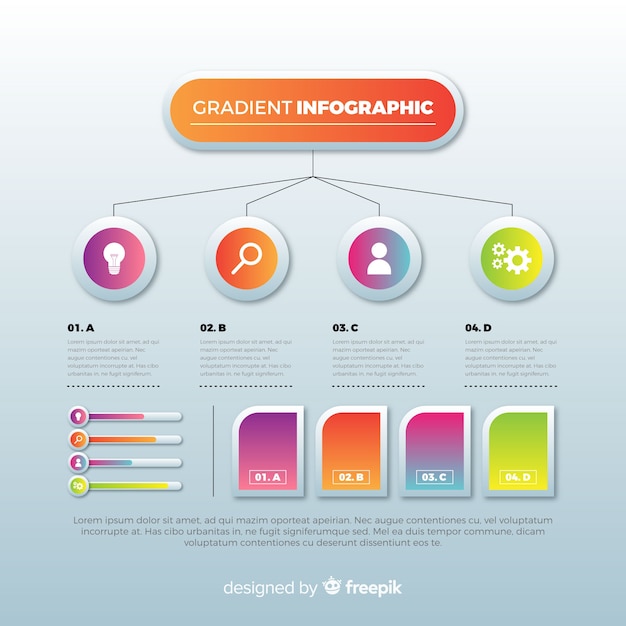 Flat Infographic Template Background – Free Stock Photo for Download