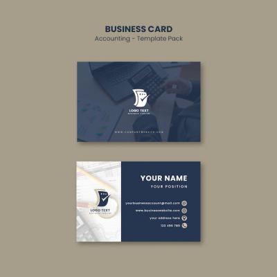 Accounting Business Card Template Design – Download Free Stock Photo