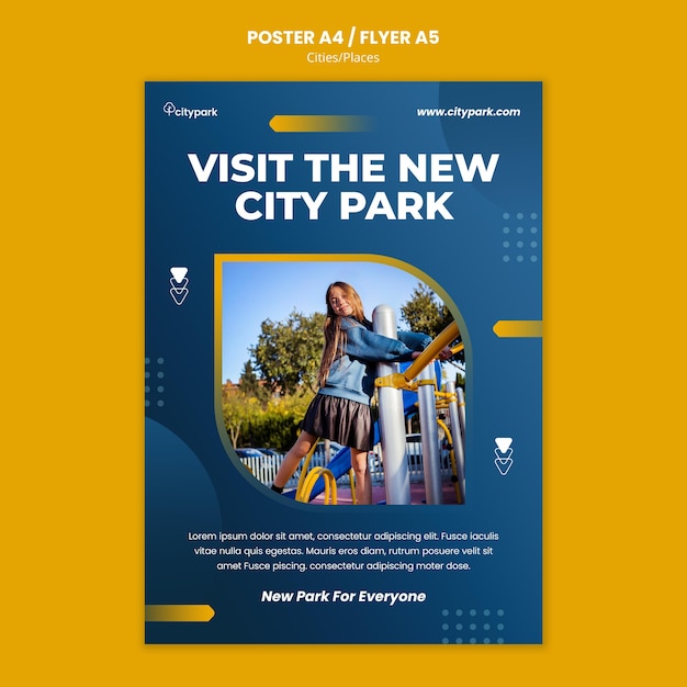 City Park Print Template – Free Stock Photo for Download