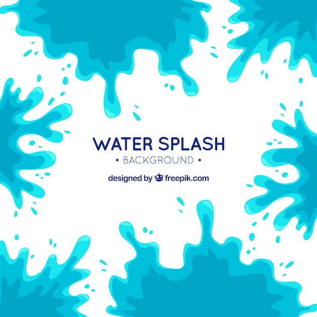 Flat Style Water Splash Background – Free Download