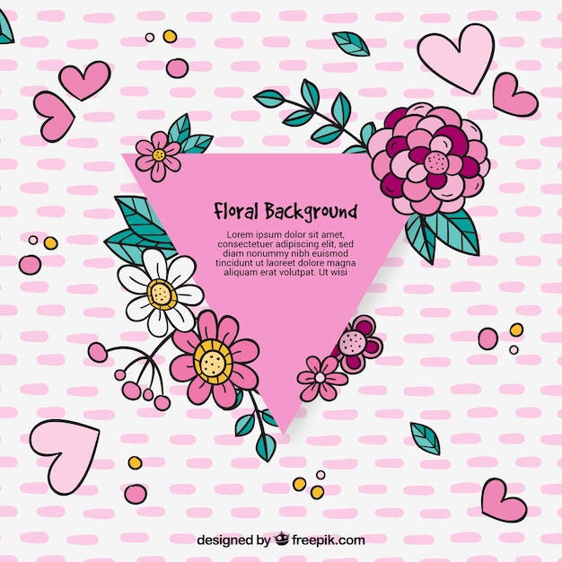 Hand Drawn Colorful Floral Background – Free Download