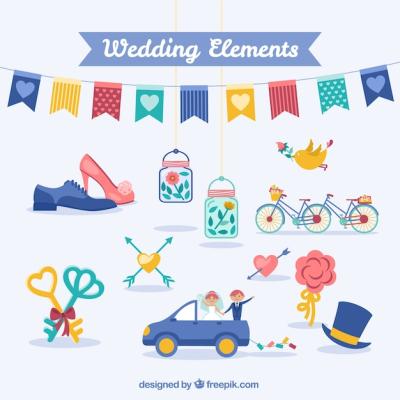 Beautiful Wedding Objects Collection – Free Download