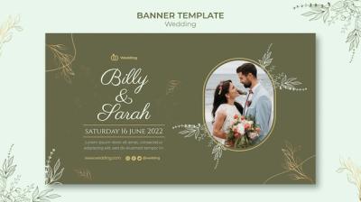 Stunning Wedding Banner Template with Photo – Free Download