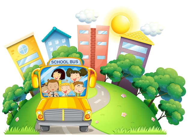 Children and Teacher on School Bus – Free Stock Photo, Download Free