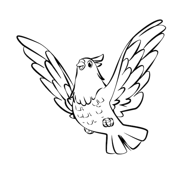 Hand Drawn Bird Outline Illustration – Free to Download