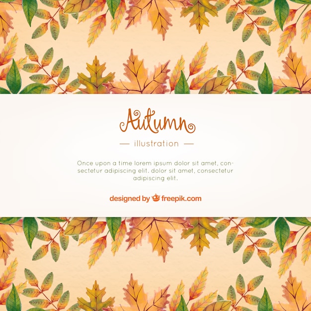 Watercolor Fall Leaves Background – Free to Download