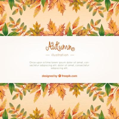 Watercolor Fall Leaves Background – Free to Download