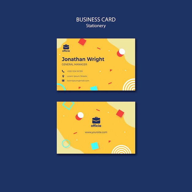 Business Card Template – Download Free Stock Photo