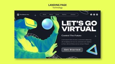 Technology Concept Landing Page Template – Free Download