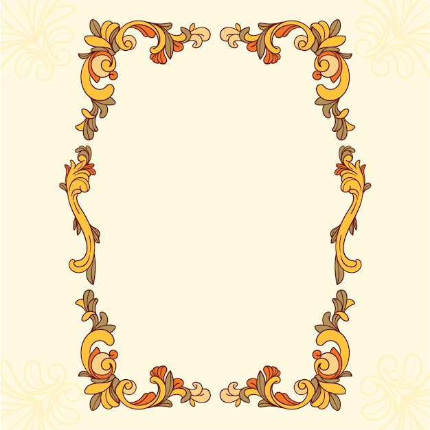 Hand Drawn Art Nouveau Frame – Free Download