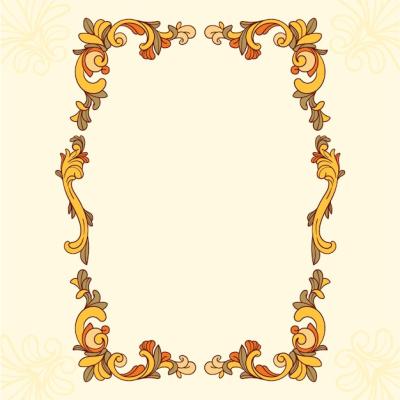 Hand Drawn Art Nouveau Frame – Free Download