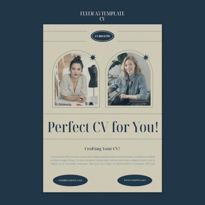 Career and Occupation CV Vertical Flyer Template – Free Download