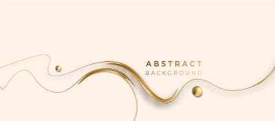 Abstract Golden Glowing Shiny Wave Lines Art Effect Vector Background – Free Download