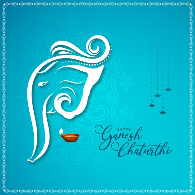 Embrace the Joy of Ganesh Chaturthi with This Abstract Festival Background – Free Download