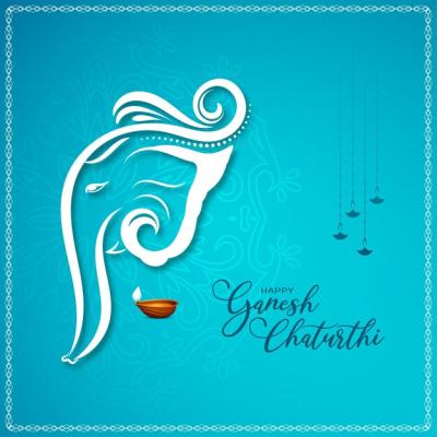 Embrace the Joy of Ganesh Chaturthi with This Abstract Festival Background – Free Download