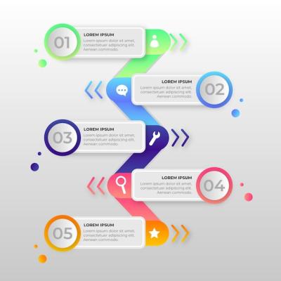 Colorful Gradient Infographic Steps – Free Stock Photo for Download