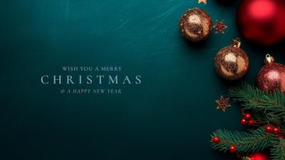 Merry Christmas Background Photo Realistic with Christmas Decoration – Free Stock Photo Download