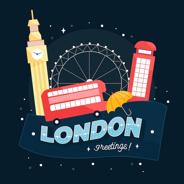 London City Lettering – Free Download Vector Template