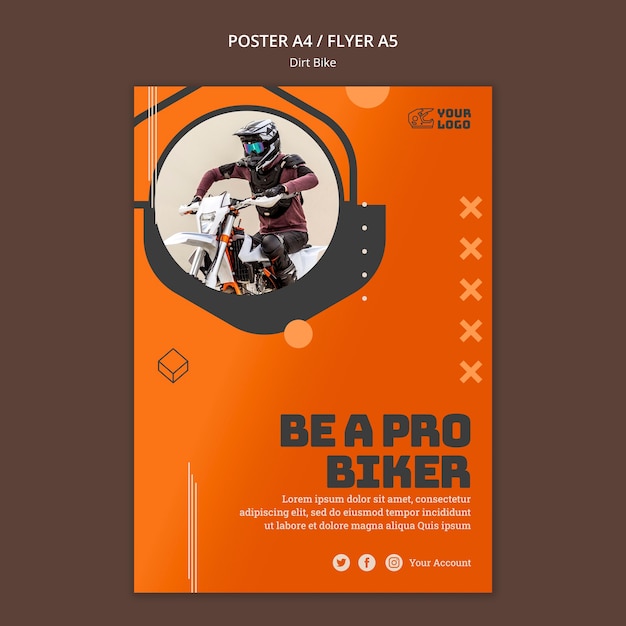 Dirt Bike Poster Ad Template – Free Download