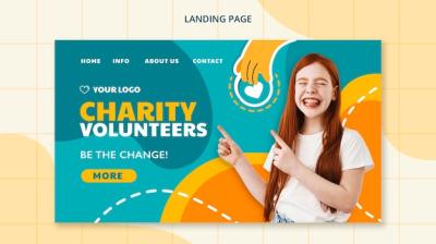 Children Charity Event Landing Page Template – Download Free Stock Photo