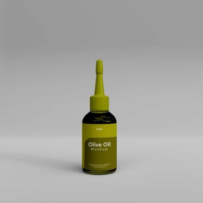 3D Realistic Olive Oil Bottle Mockup – Free Download