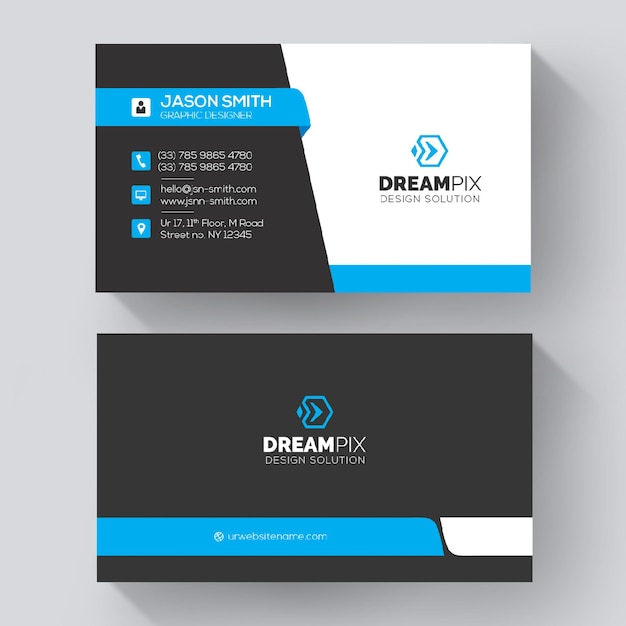 Elegant Blue Corporate Card Design – Free to Download