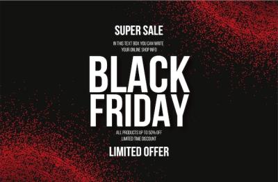 Modern Black Friday Sale with Abstract Blood Background Effect – Free Download