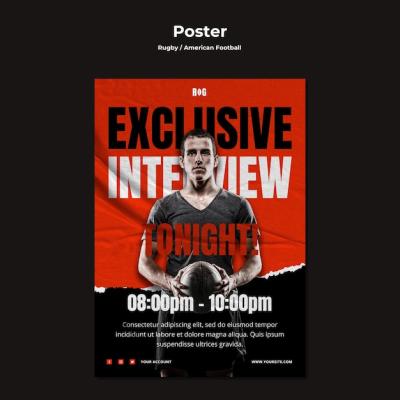 American Football Poster Template – Free to Download