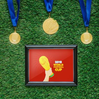 World Football Cup Mockup with Frame – Free Stock Photo for Download