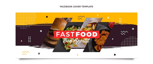 Flat Design Food Facebook Cover – Free Download