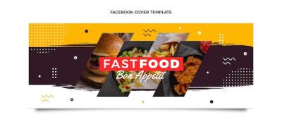 Flat Design Food Facebook Cover – Free Download