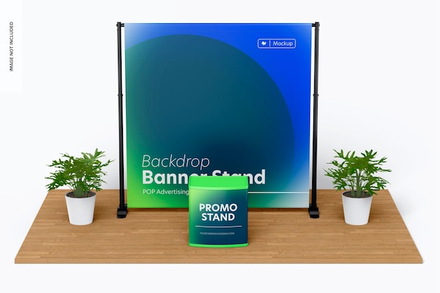 Backdrop Banner Stand Mockup – Free Download