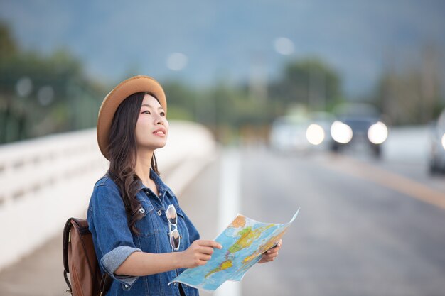 Happy Female Tourists with a Travel Map – Free Stock Photo, Download Free