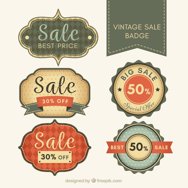 Retro Style Sale Badges – Free Download