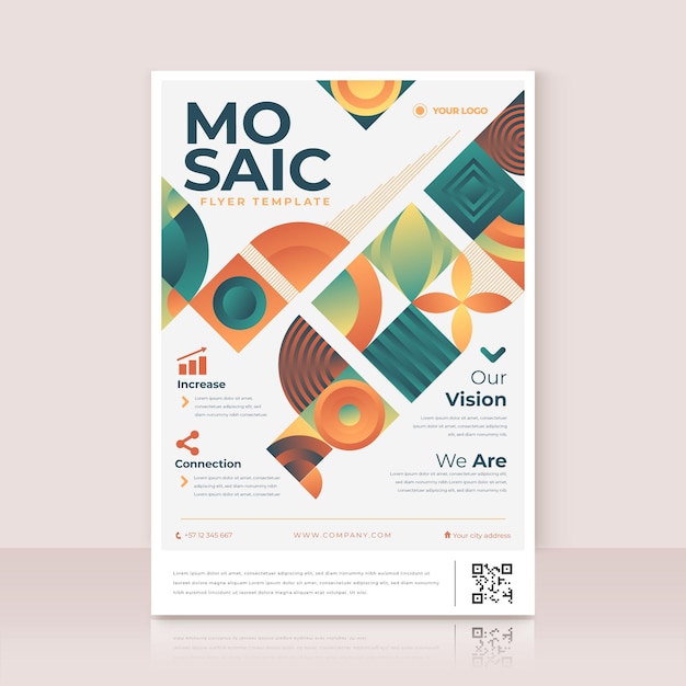 Gradient Mosaic Flyer – Free Download, Free Stock Photo