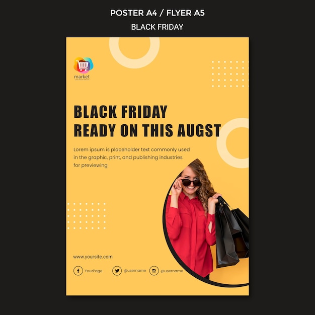 Black Friday Ad Poster Template – Free Download