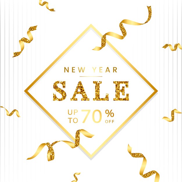 New Year Sale Sign Vector – 70% Off – Free Download