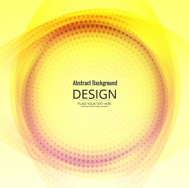 Circular Yellow Background with Halftone Dots – Free Download