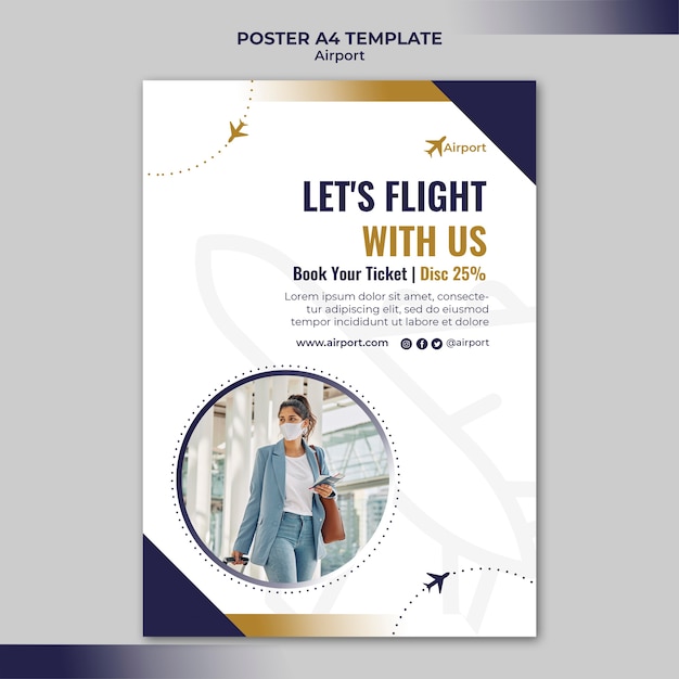 Airport Poster Design Template – Free Download, Download Free Stock Photo