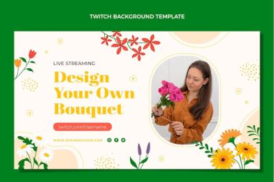 Flat Spring Twitch Background – Free Download