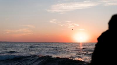 Person Watching Sunset from Behind – Free Stock Photo for Download