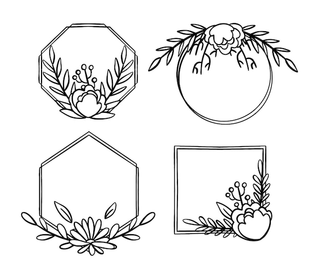 Hand Drawn Floral Frame Collection – Free Stock Photos for Download