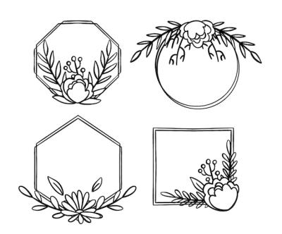 Hand Drawn Floral Frame Collection – Free Stock Photos for Download