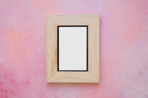 Wooden White Picture Frame Against a Painted Pink Wall – Free Stock Photo, Download for Free